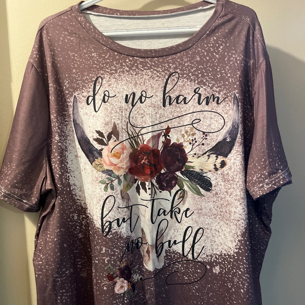 “Do No Harm But Take No Bull” pullover top
